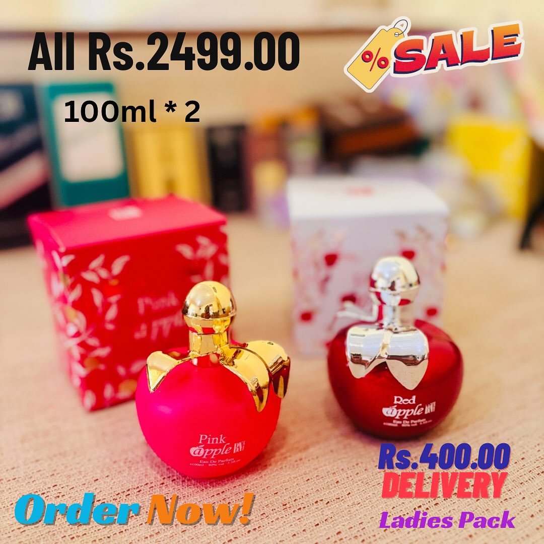 Pink Apple Â· Red Apple Ladies Pack 2 x 100ml Sri Lanka Pinky Pouch
