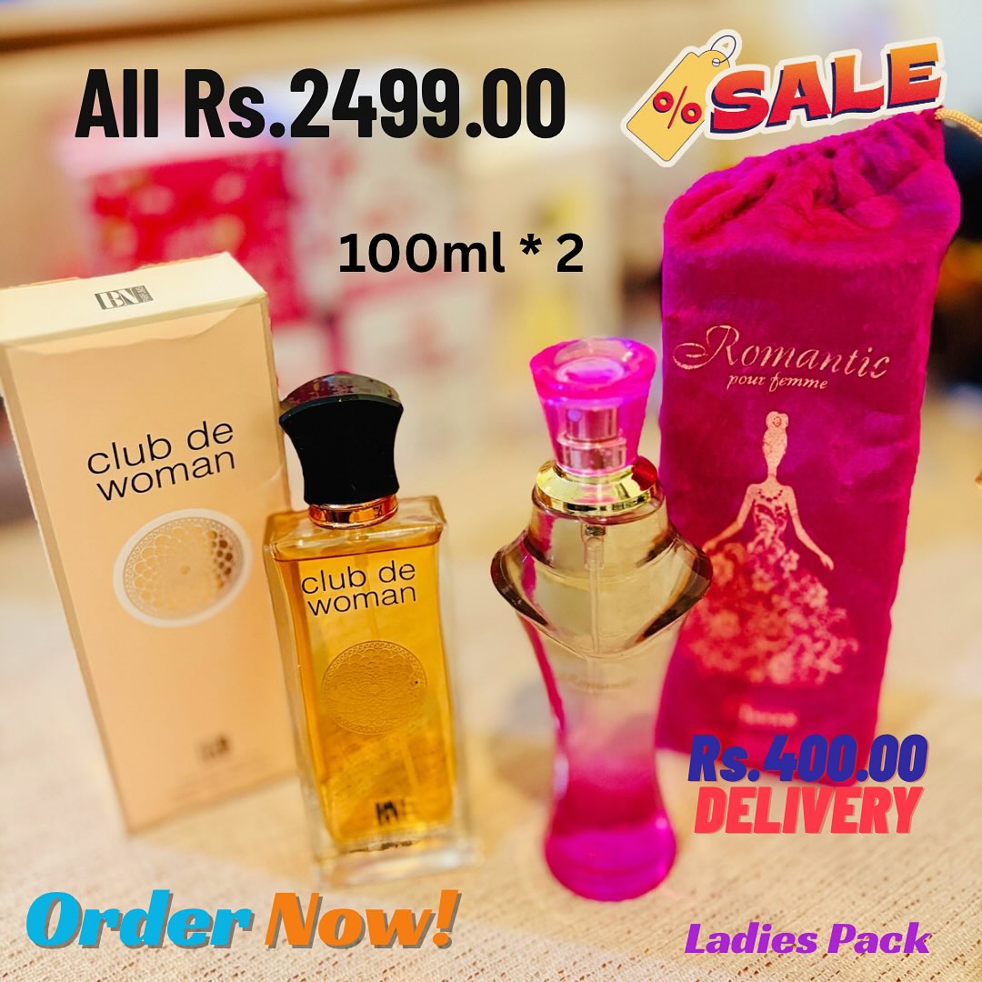Club de Woman Â· Romantic Pour Femme Ladies Pack 2 x 100ml Sri Lanka Pinky Pouch