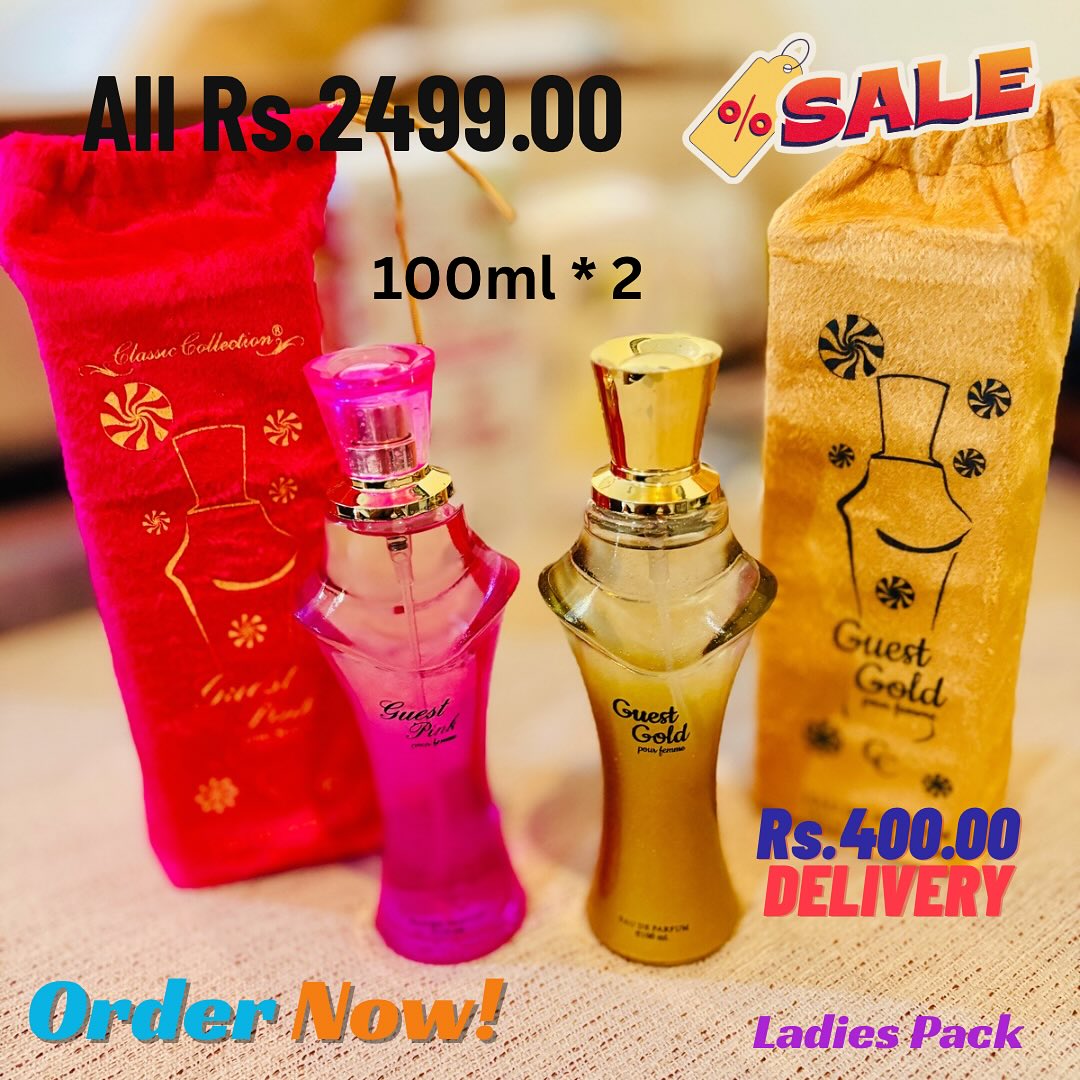 Guest Pink Â· Guest Gold Ladies Pack 2 x 100ml Sri Lanka Pinky Pouch