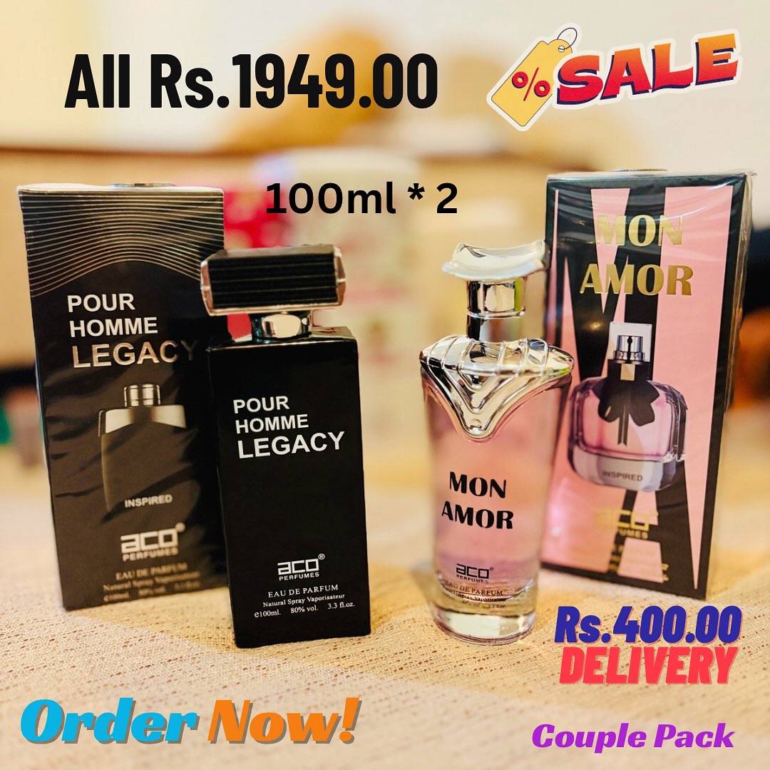 Pour Homme Legacy Â· Mon Amor Couple Pack 2 x 100ml Sri Lanka Pinky Pouch