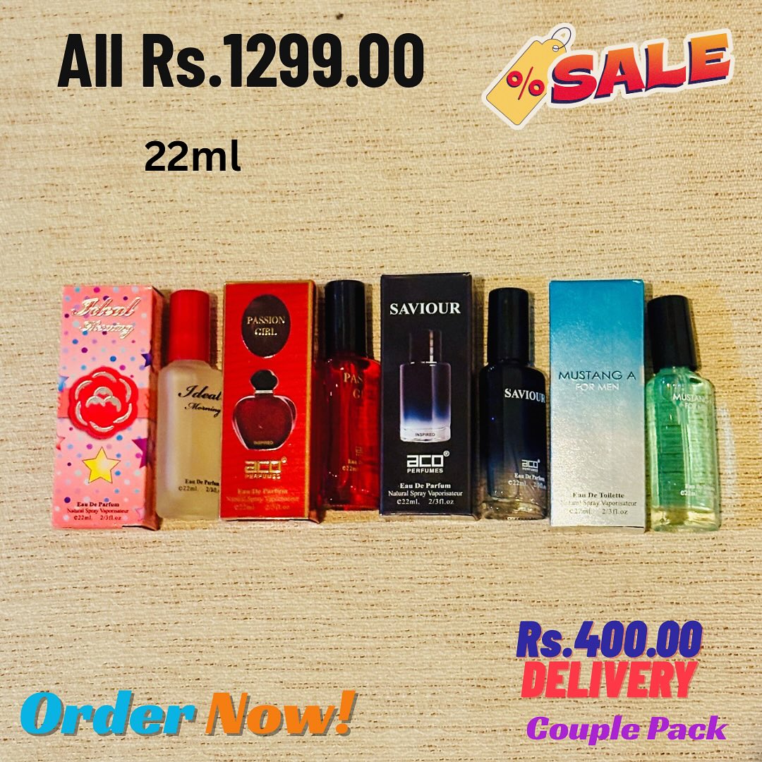 Ideal Morning Â· Passion Girl Â· Saviour Â· Mustang A Couple Pack 4 x 22ml Sri Lanka Pinky Pouch