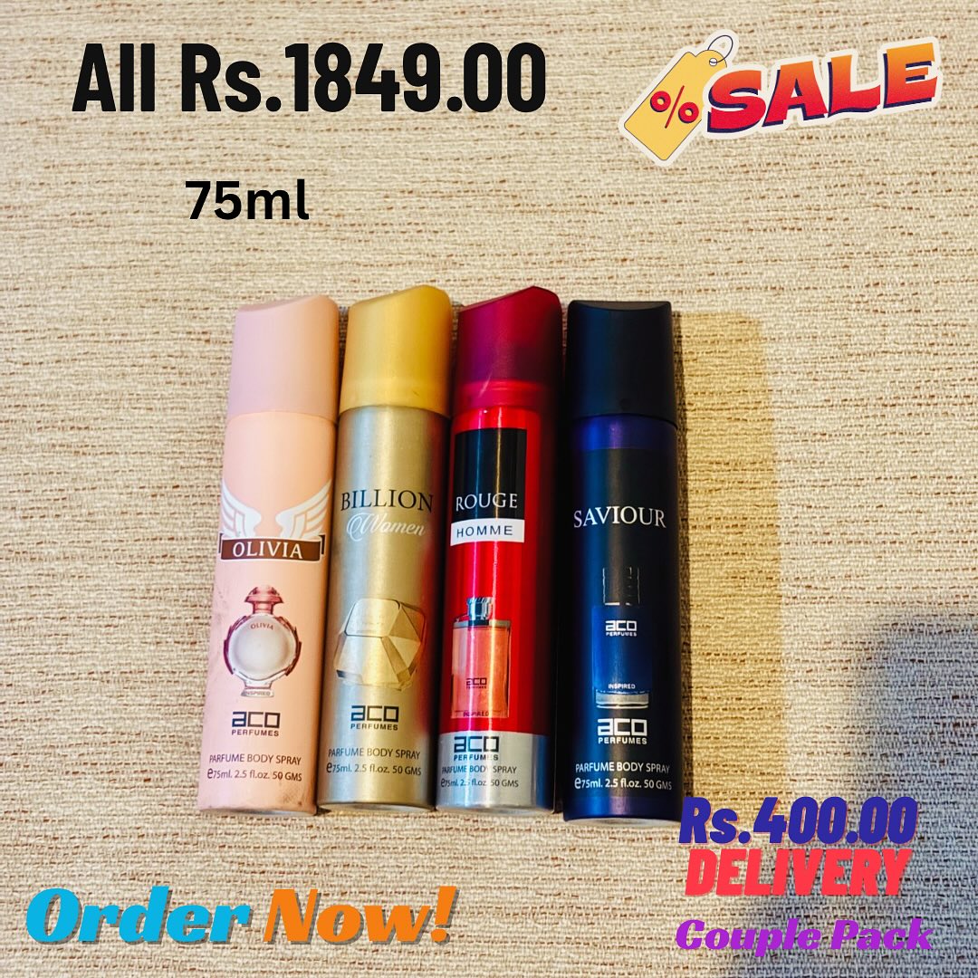 Olivia Â· Billion Women Â· Rouge Homme Â· Saviour Couple Pack 4 x 75ml Sri Lanka Pinky Pouch