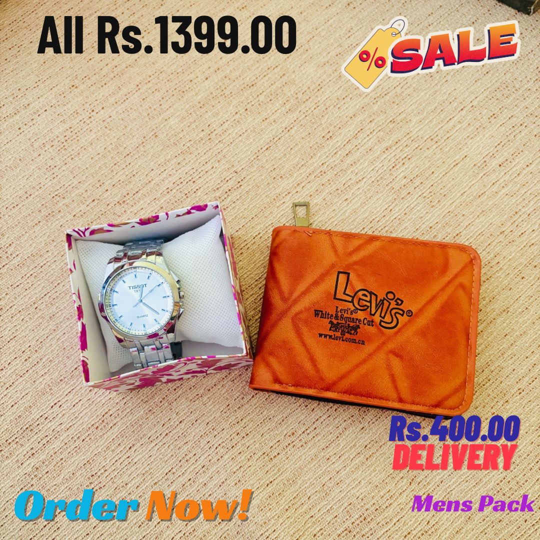 Watch + Levi's Wallet gift pack Sri Lanka