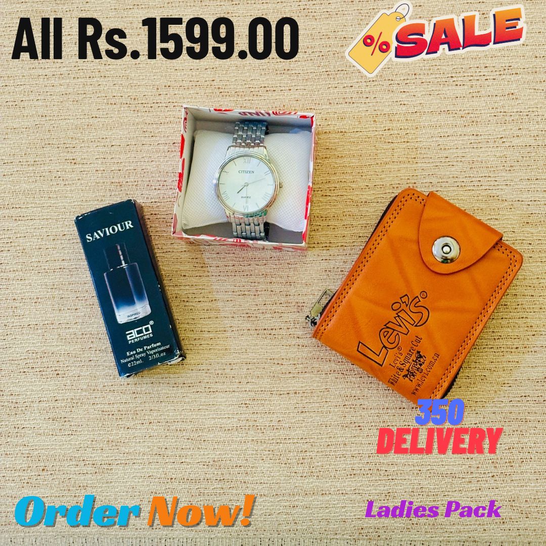 Watch + Saviour EDP + Wallet gift pack Sri Lanka