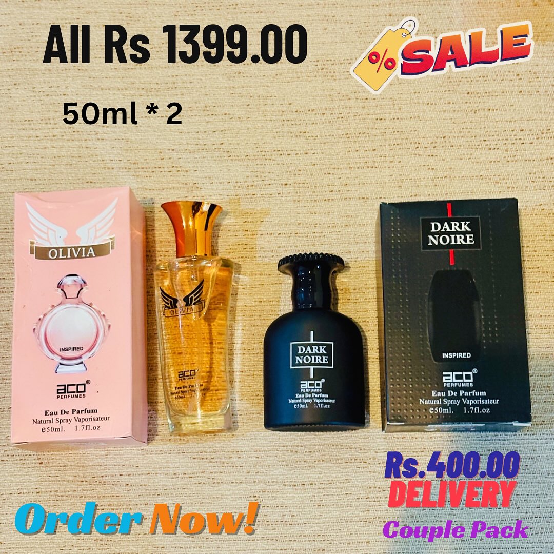 Olivia Â· Dark Noire Couple Pack 2 x 50ml Sri Lanka Pinky Pouch