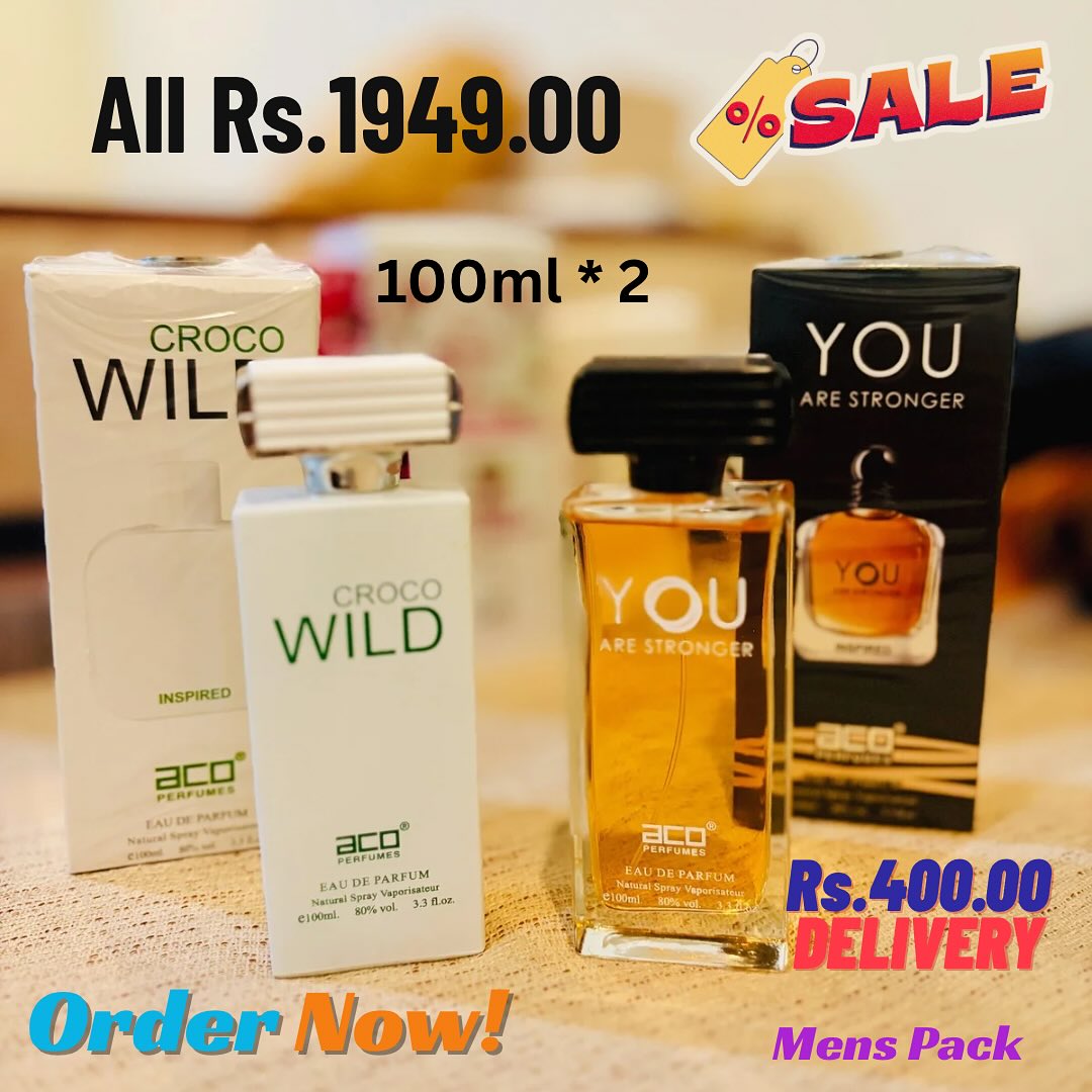 Croco Wild Â· You Are Stronger Mens Pack 2 x 100ml Sri Lanka Pinky Pouch